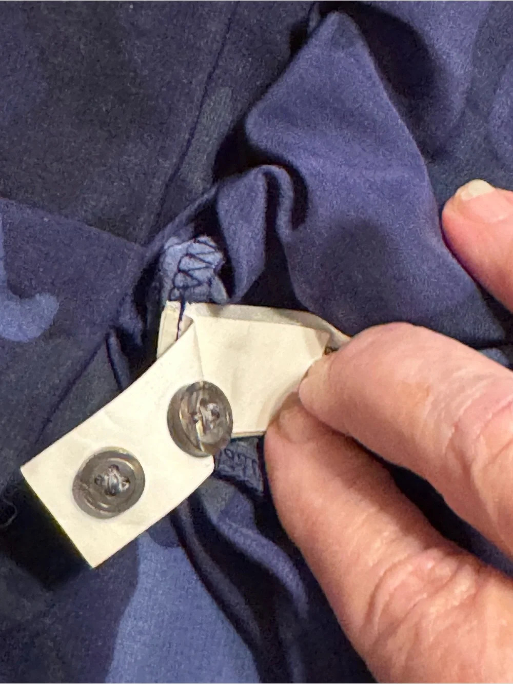 Women’s Gap Blue Camouflage Long-Sleeve Shirt dress - Picture 9 of 9